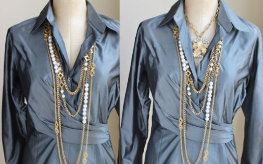 layers without the 18 inch versus the with the 18 inch necklace